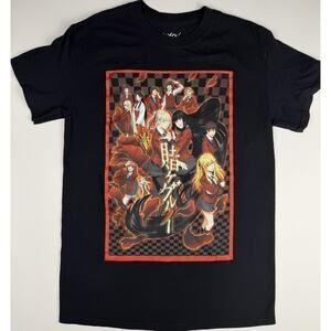 Kakegurui Twin Anime Graphic T Shirt Black Small Manga Otaku Yumeko Tee